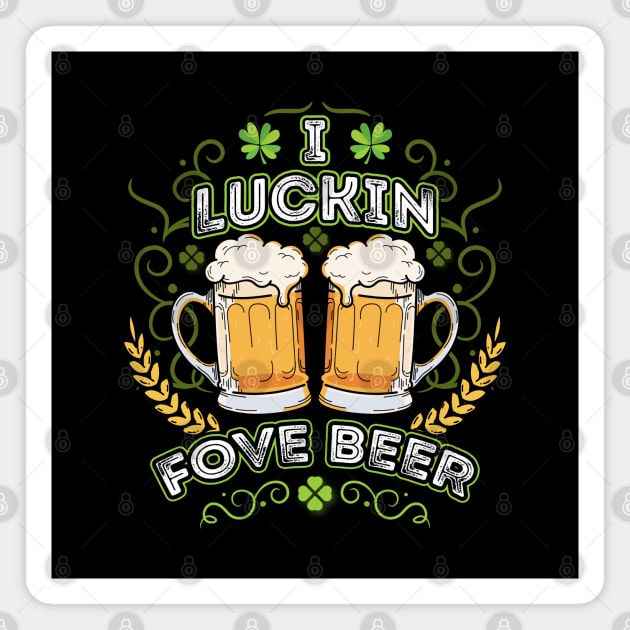 I Luckin Fove Beer Magnet by monolusi